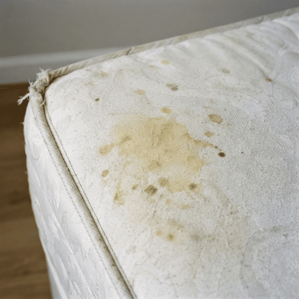 Mattress surface before cleaning